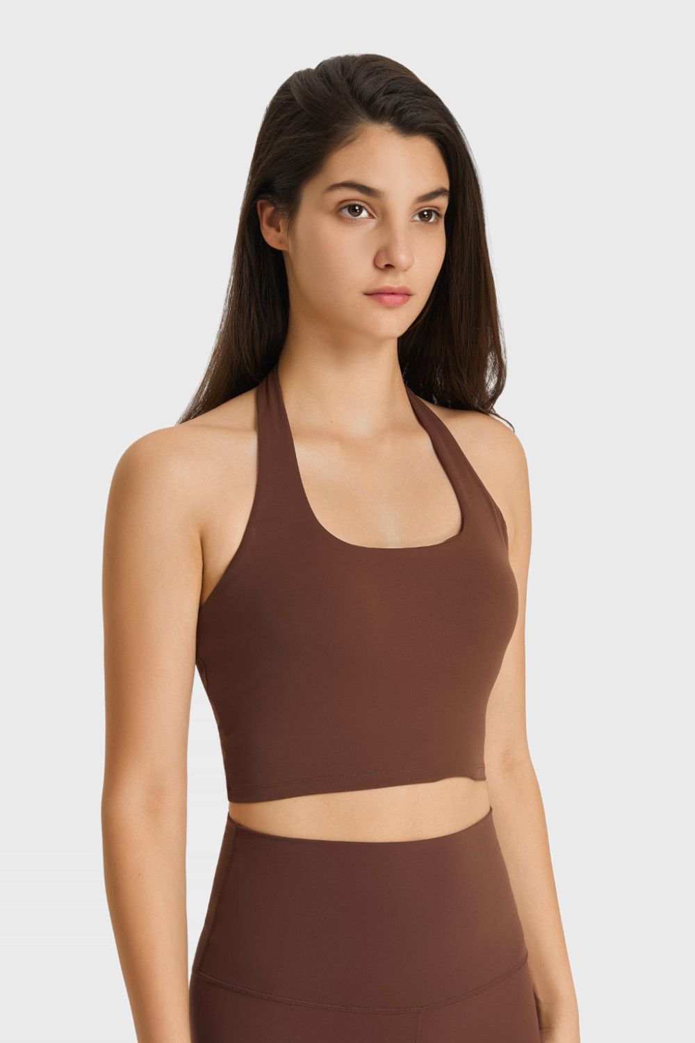 Millennia Breathable Halter Neck Sports Bra Trendsi