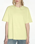 Oversized Drop Sleeve Tee Yellow Green Trendsi