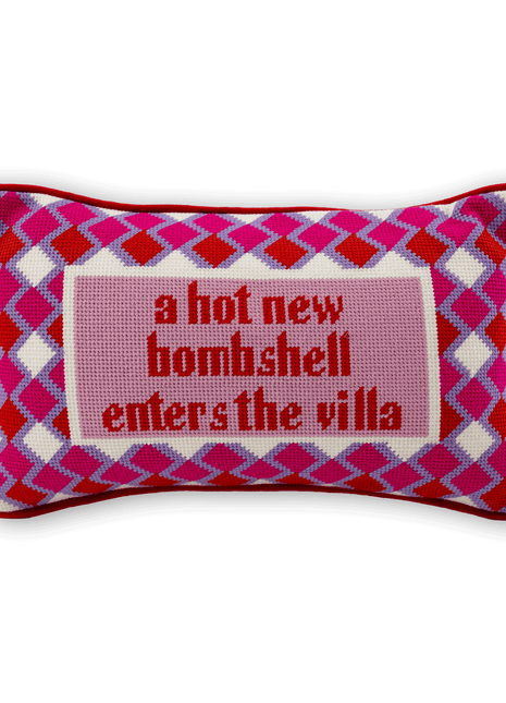 Hot New Bombshell Needlepoint Pillow