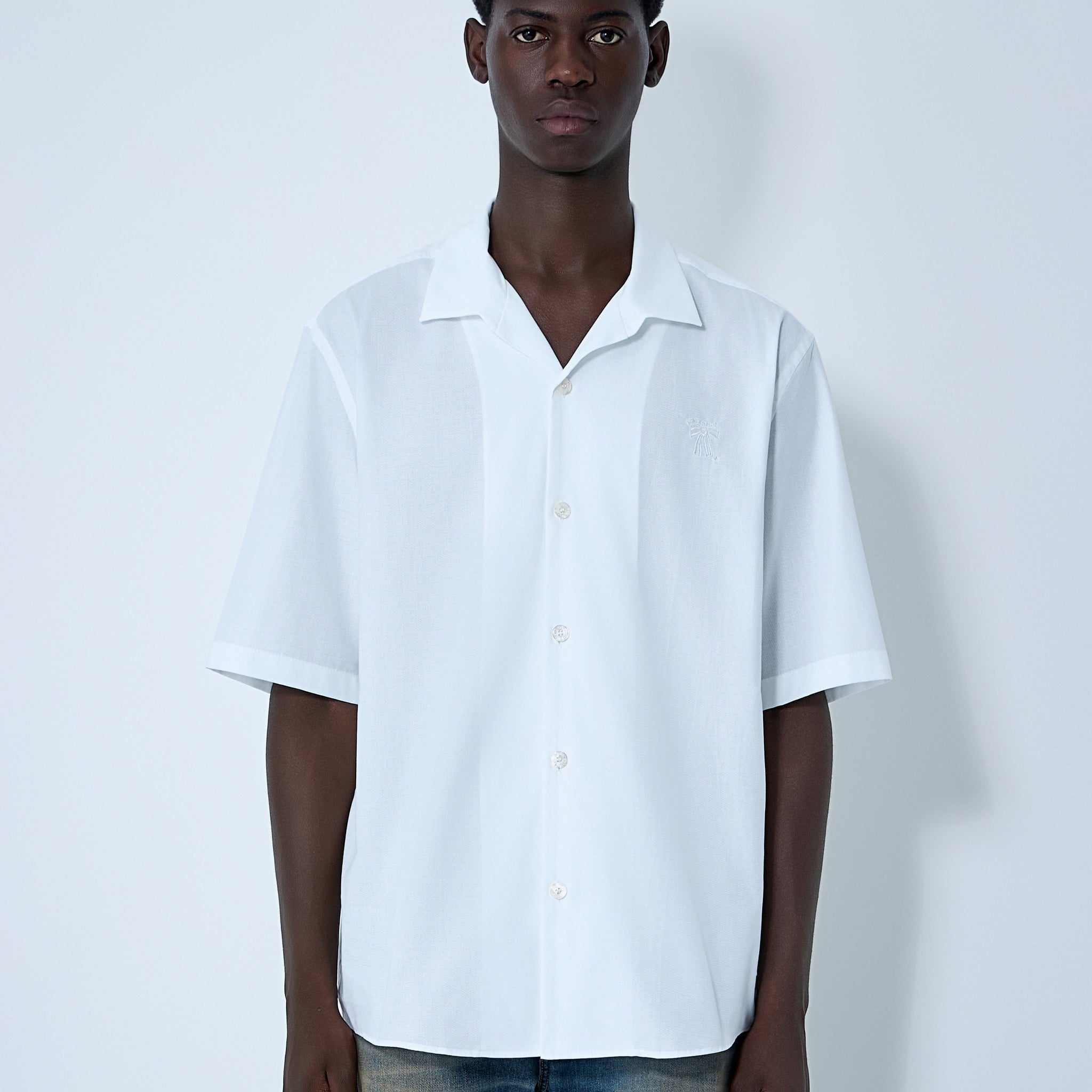 Acne Studios Men Logo Embroidery Shirt