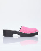 Acne Studios Women Hairy Wood Clogs