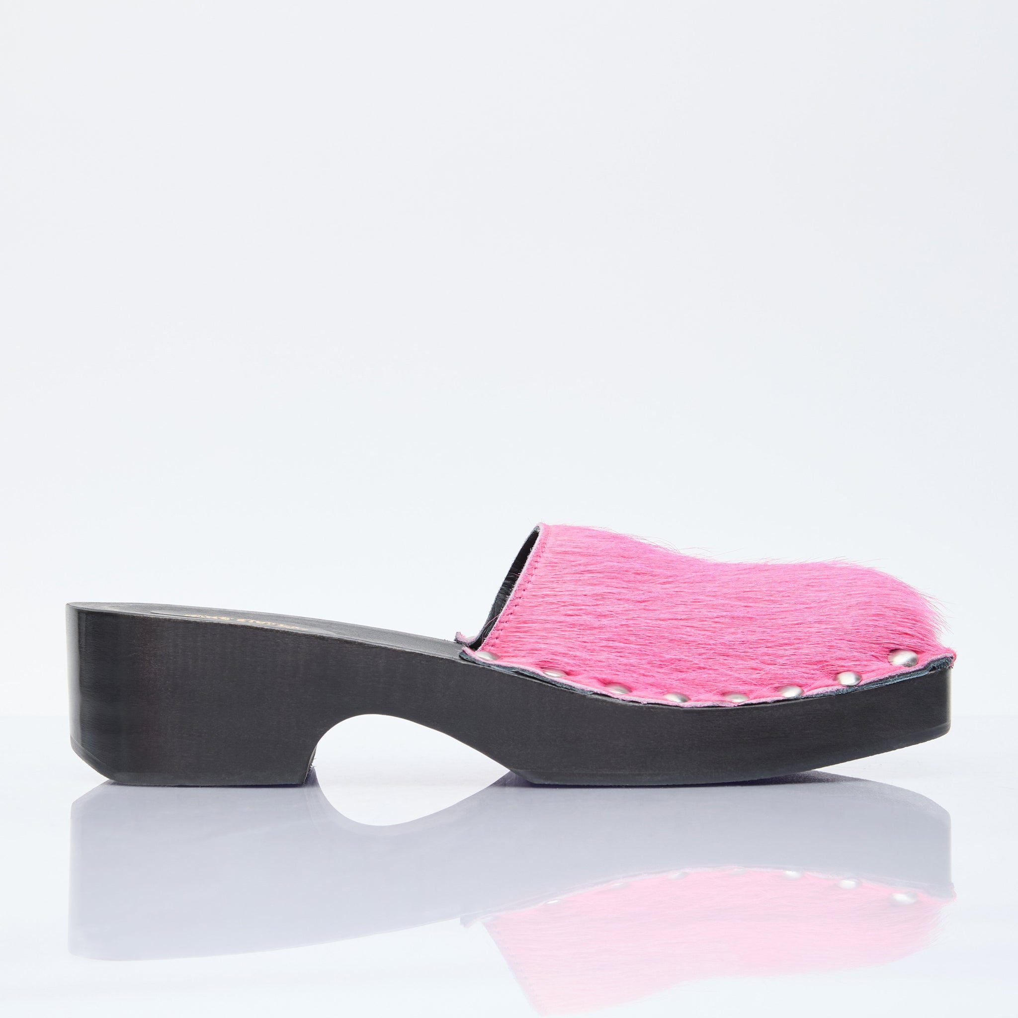 Acne Studios Women Hairy Wood Clogs