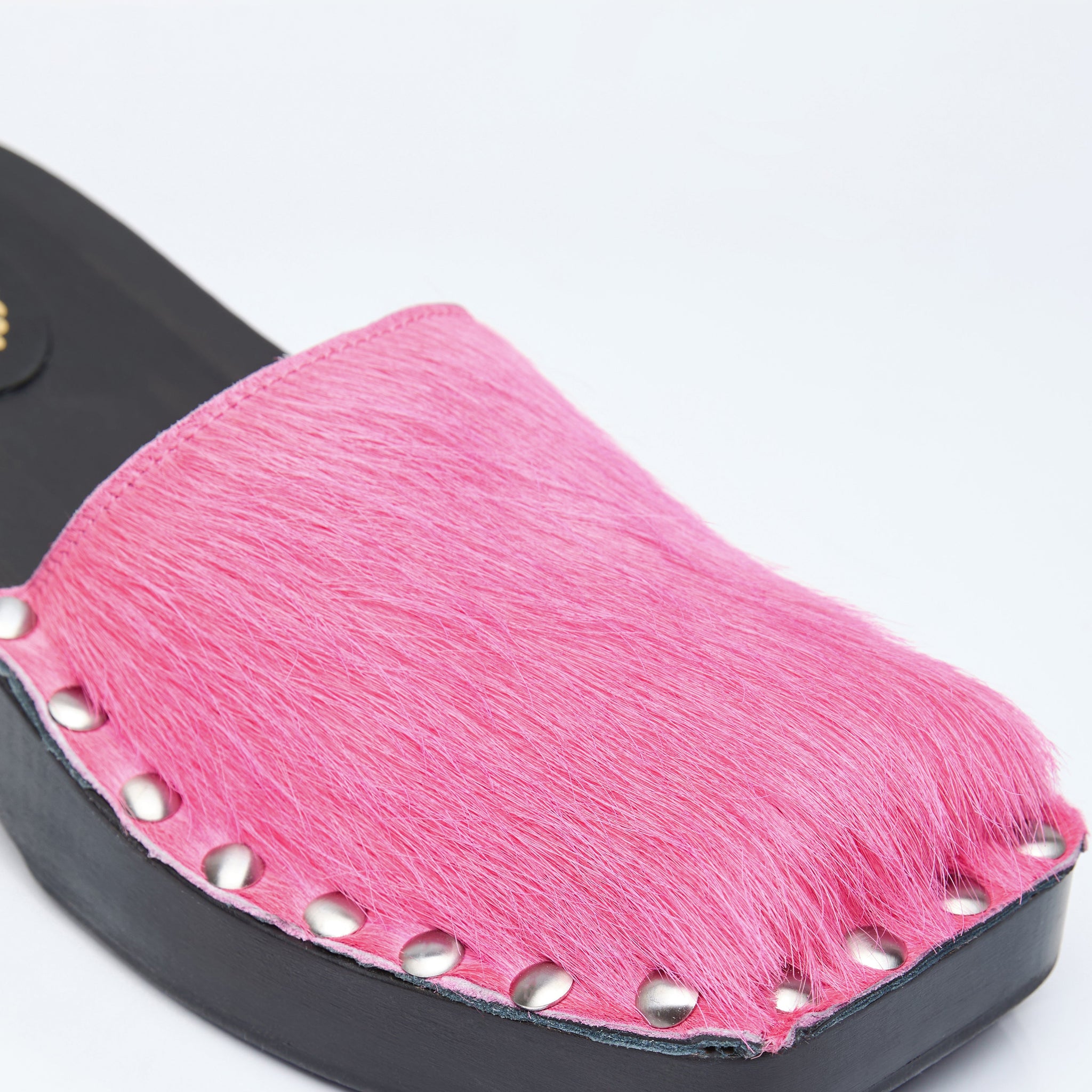 Acne Studios Women Hairy Wood Clogs