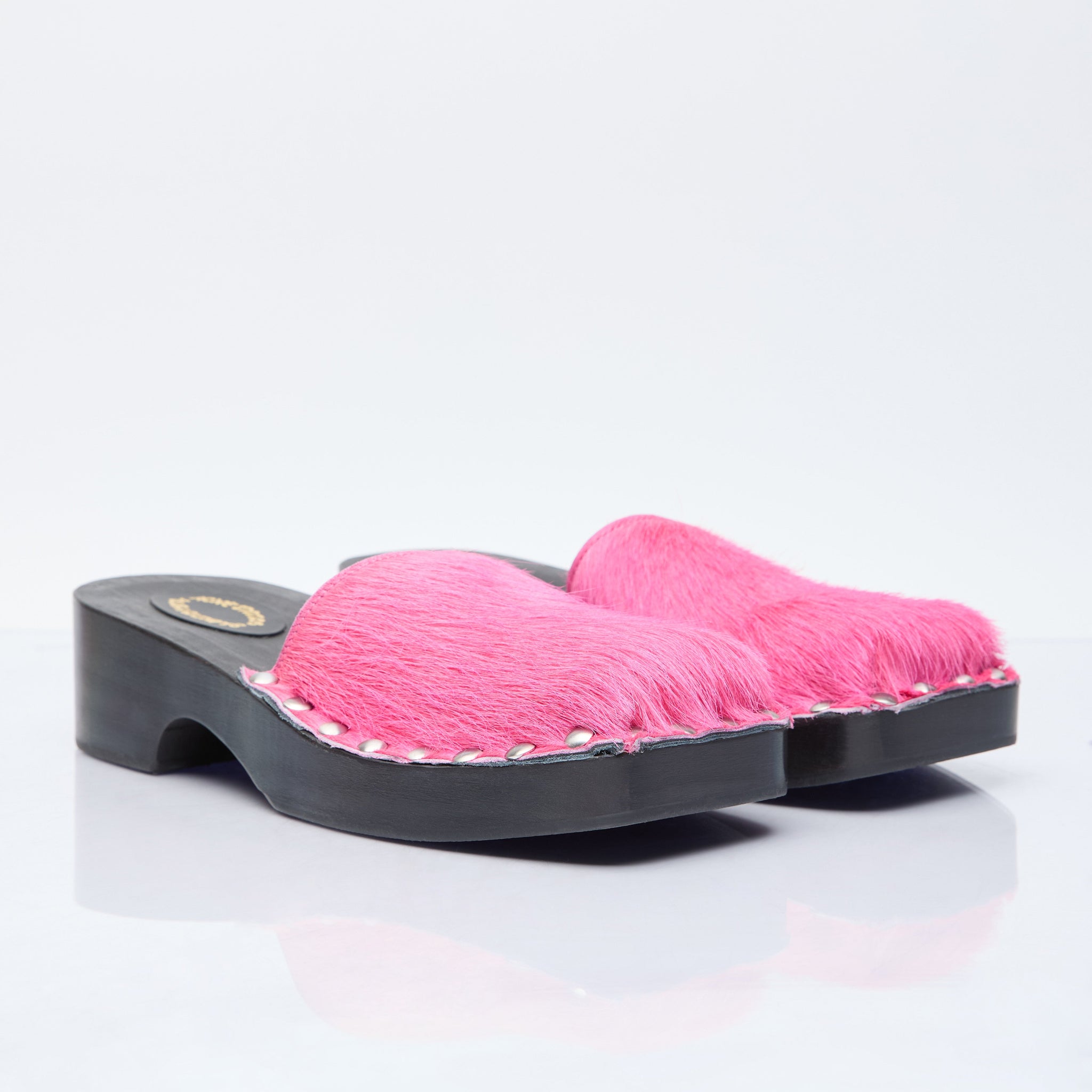 Acne Studios Women Hairy Wood Clogs