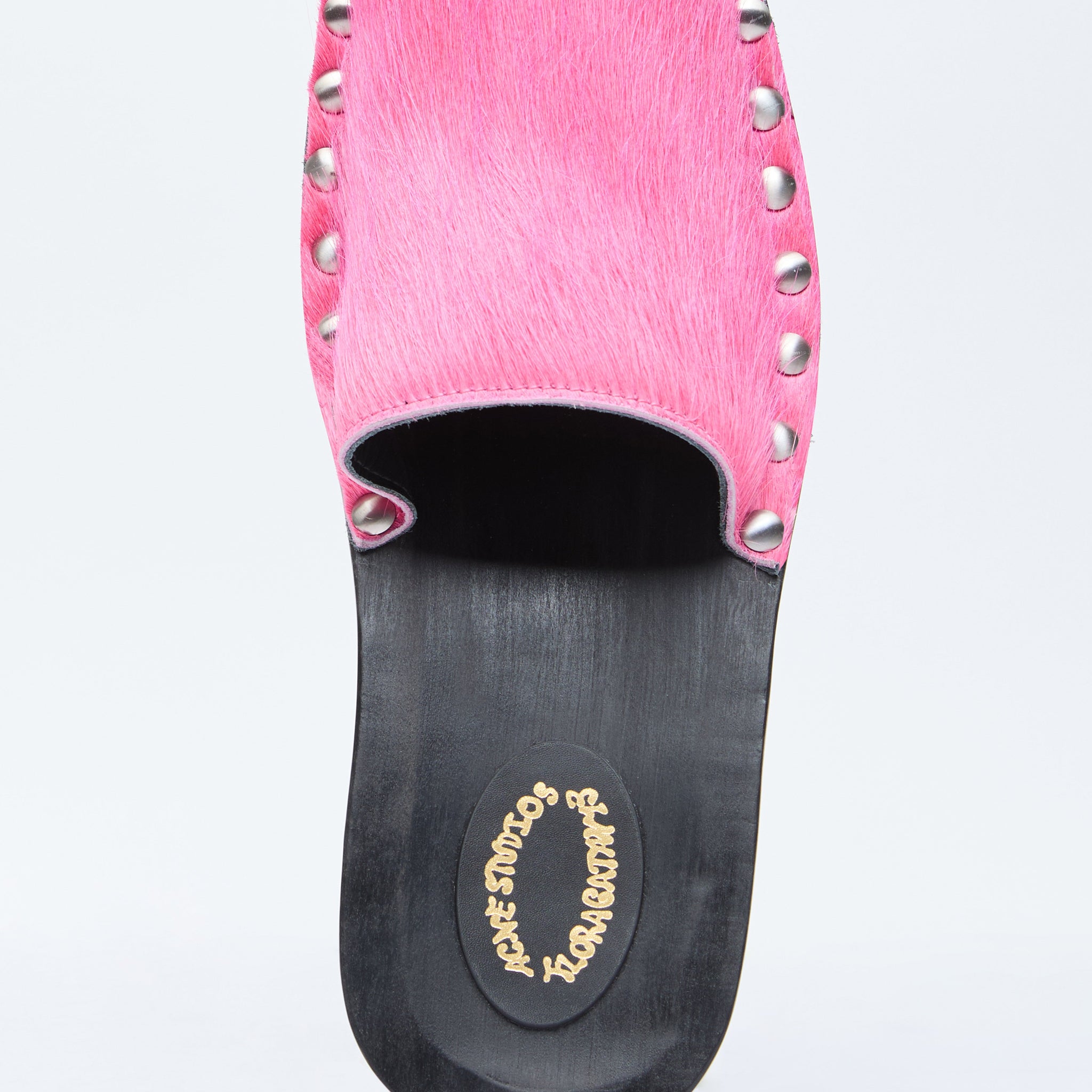 Acne Studios Women Hairy Wood Clogs