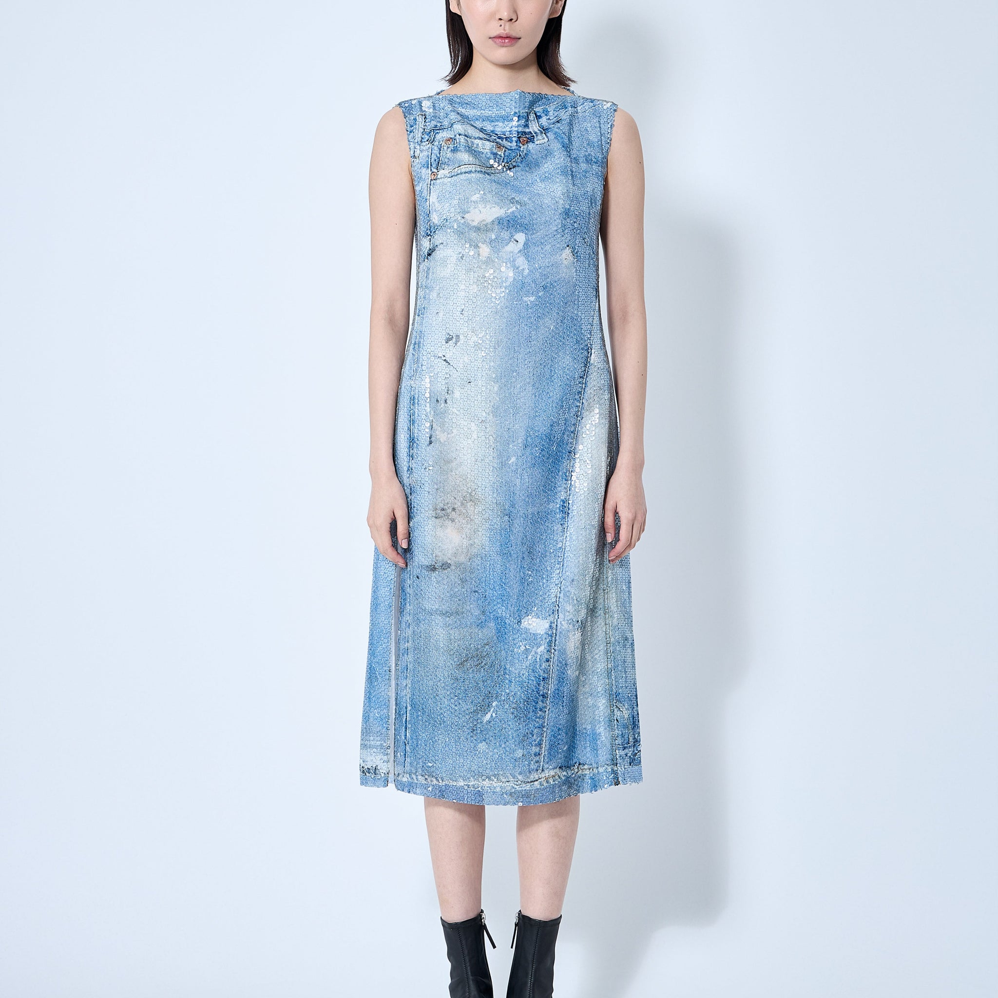 Acne Studios Women Printed Sequin Midi Dress