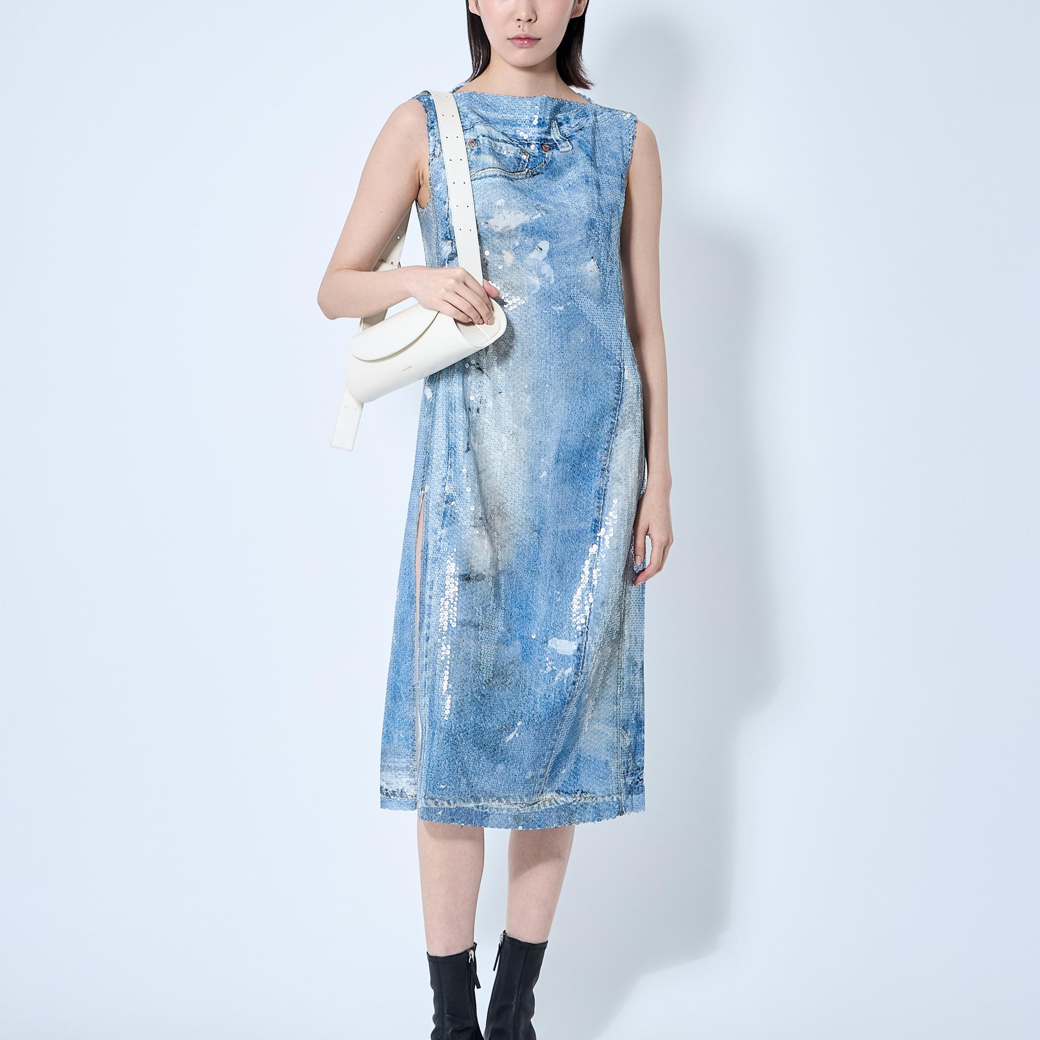 Acne Studios Women Printed Sequin Midi Dress