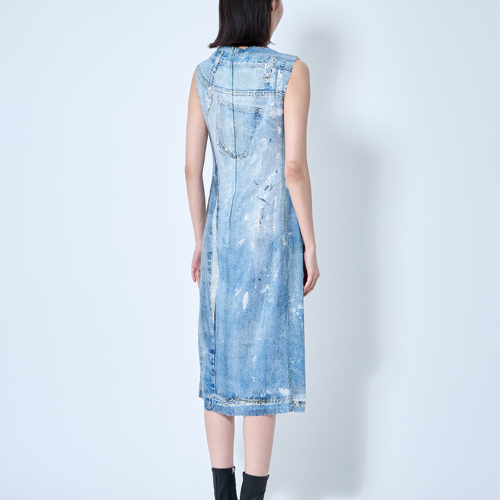 Acne Studios Women Printed Sequin Midi Dress