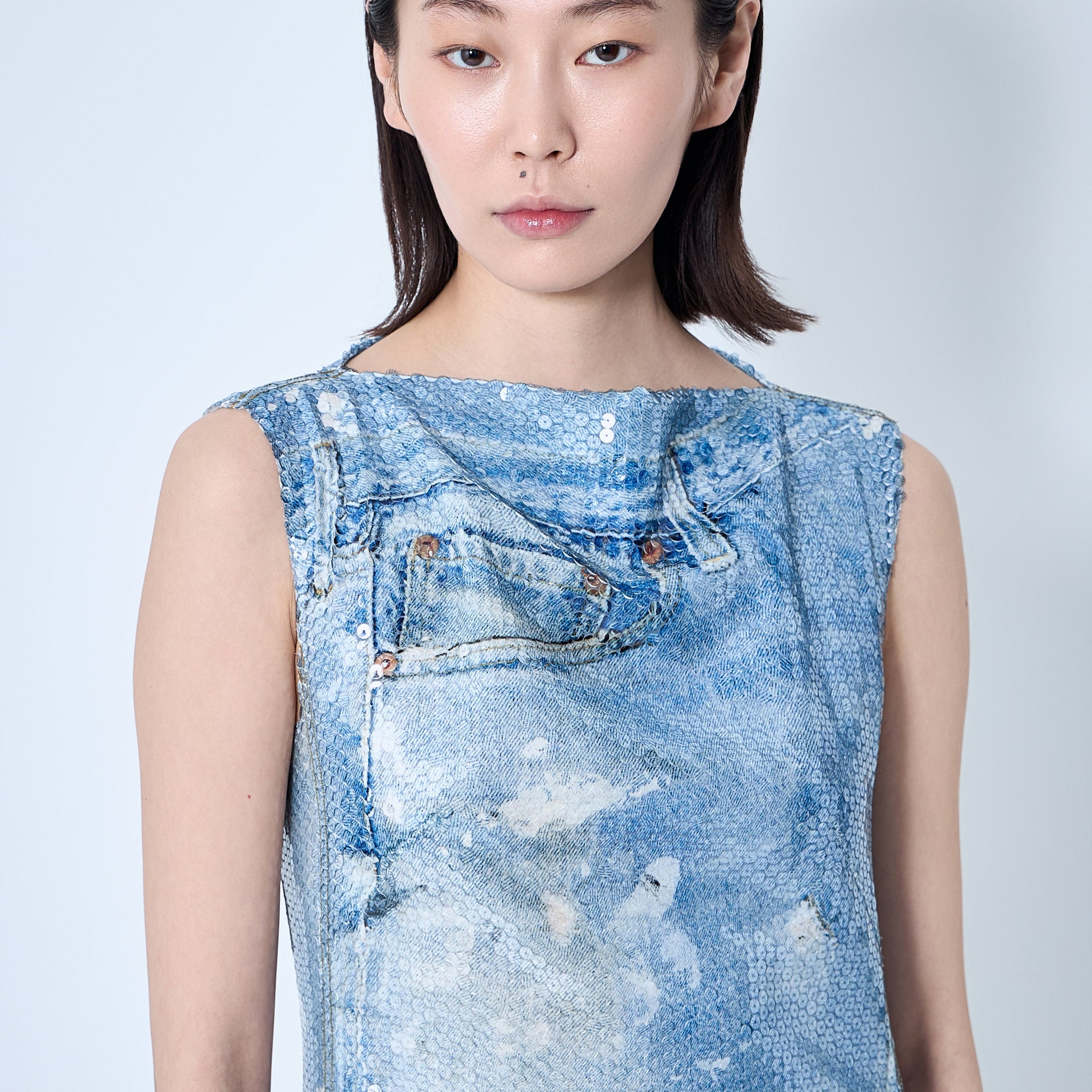 Acne Studios Women Printed Sequin Midi Dress