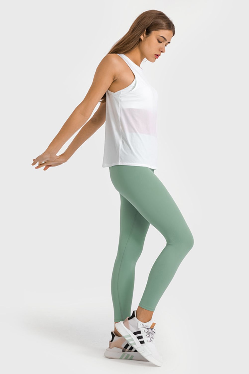 Millennia High Waist Ankle-Length Yoga Leggings Trendsi