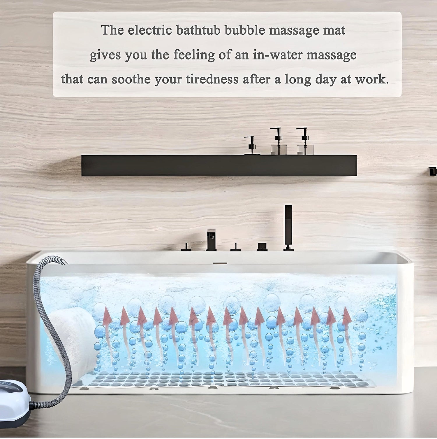 AquaEase Bubbling Bathtub Spa Mat