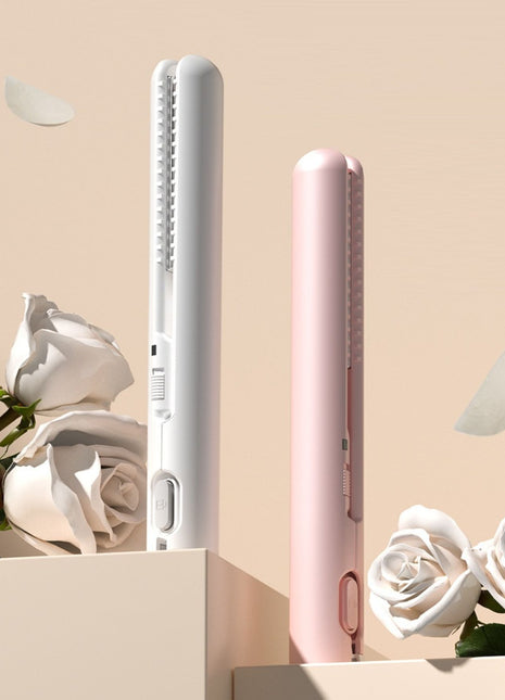 Portable Cordless Hair Straightener White One Size Trendsi