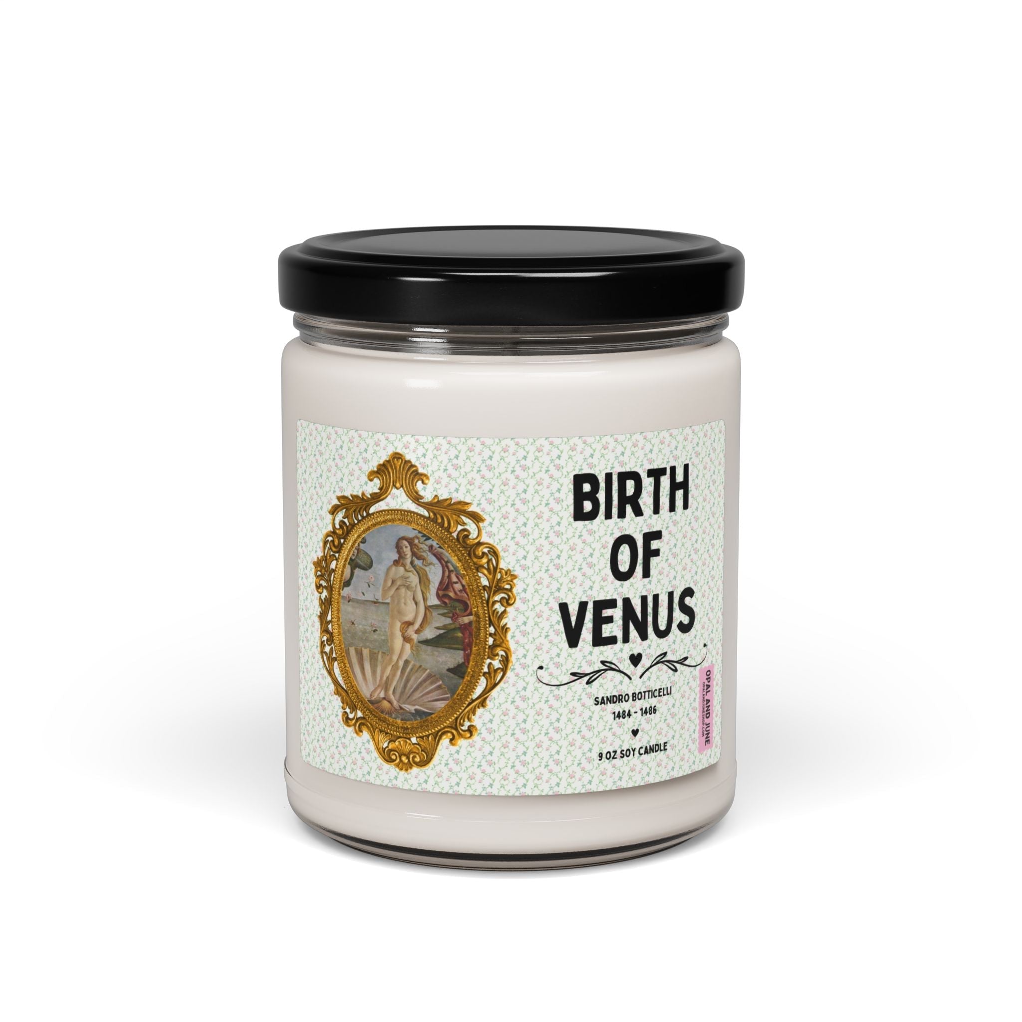 Birth of Venus by Sandro Botticelli: Candle 9oz Home Decor Opal and June