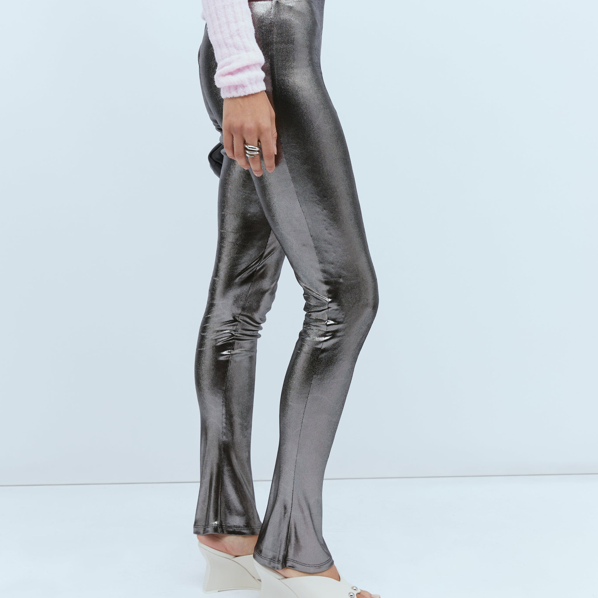 Blumarine Women Metallic Leggings
