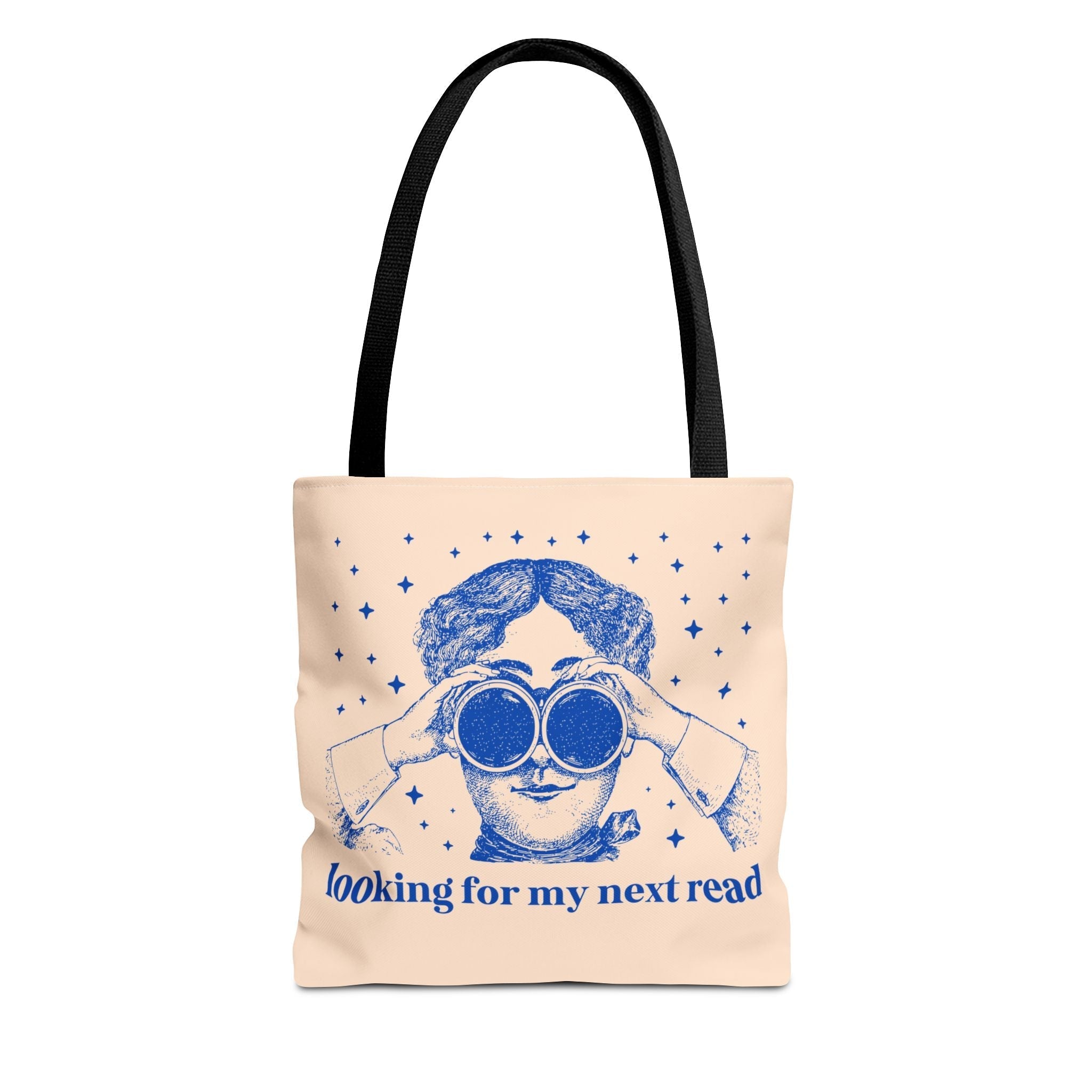 Looking for My Next Read Binoculars Tote Bag 13" × 13'' Black Bags Opal and June