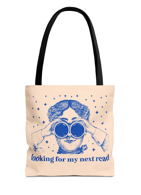 Looking for My Next Read Binoculars Tote Bag 13" × 13'' Black Bags Opal and June