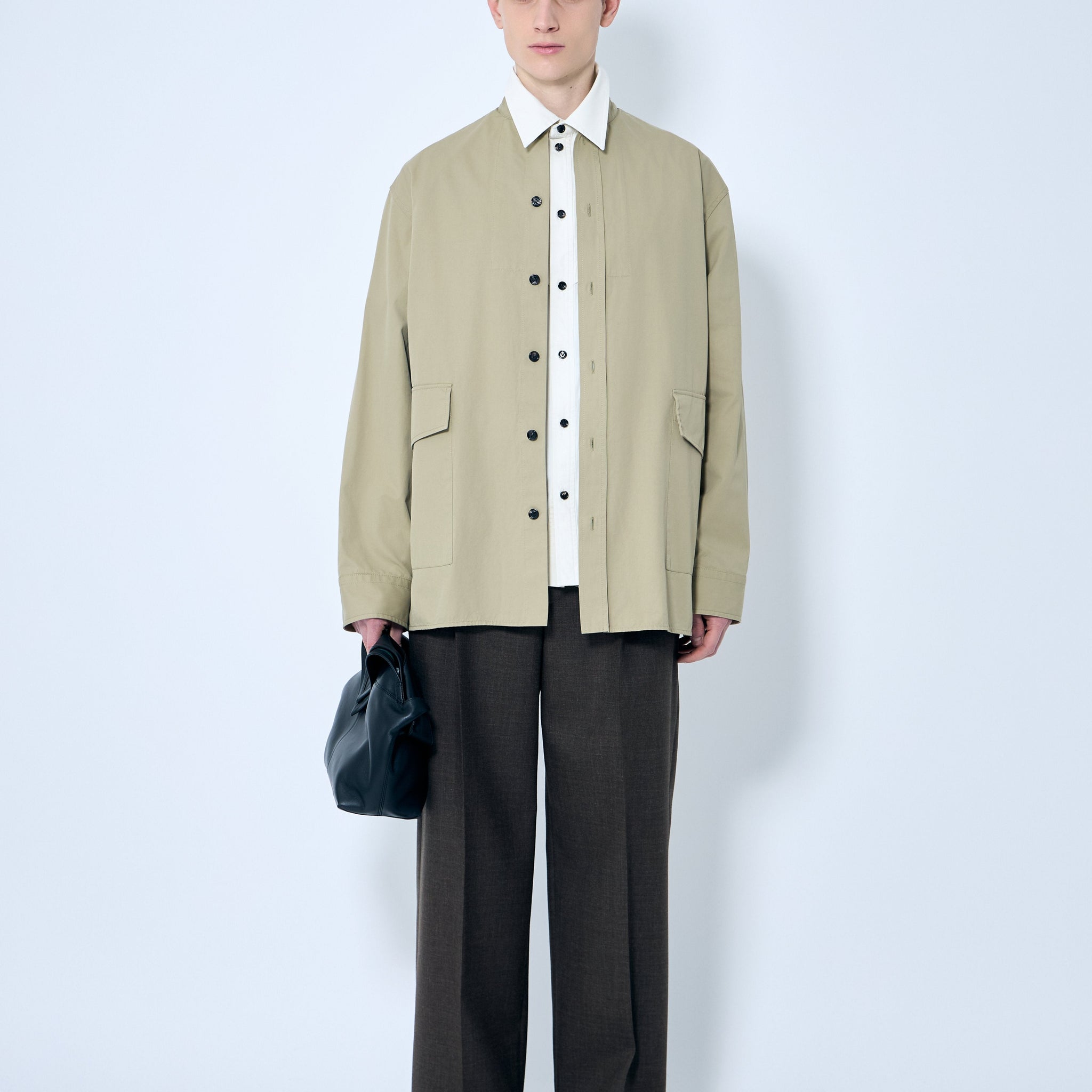 Bottega Veneta Men Light-Cotton Twill Shirt