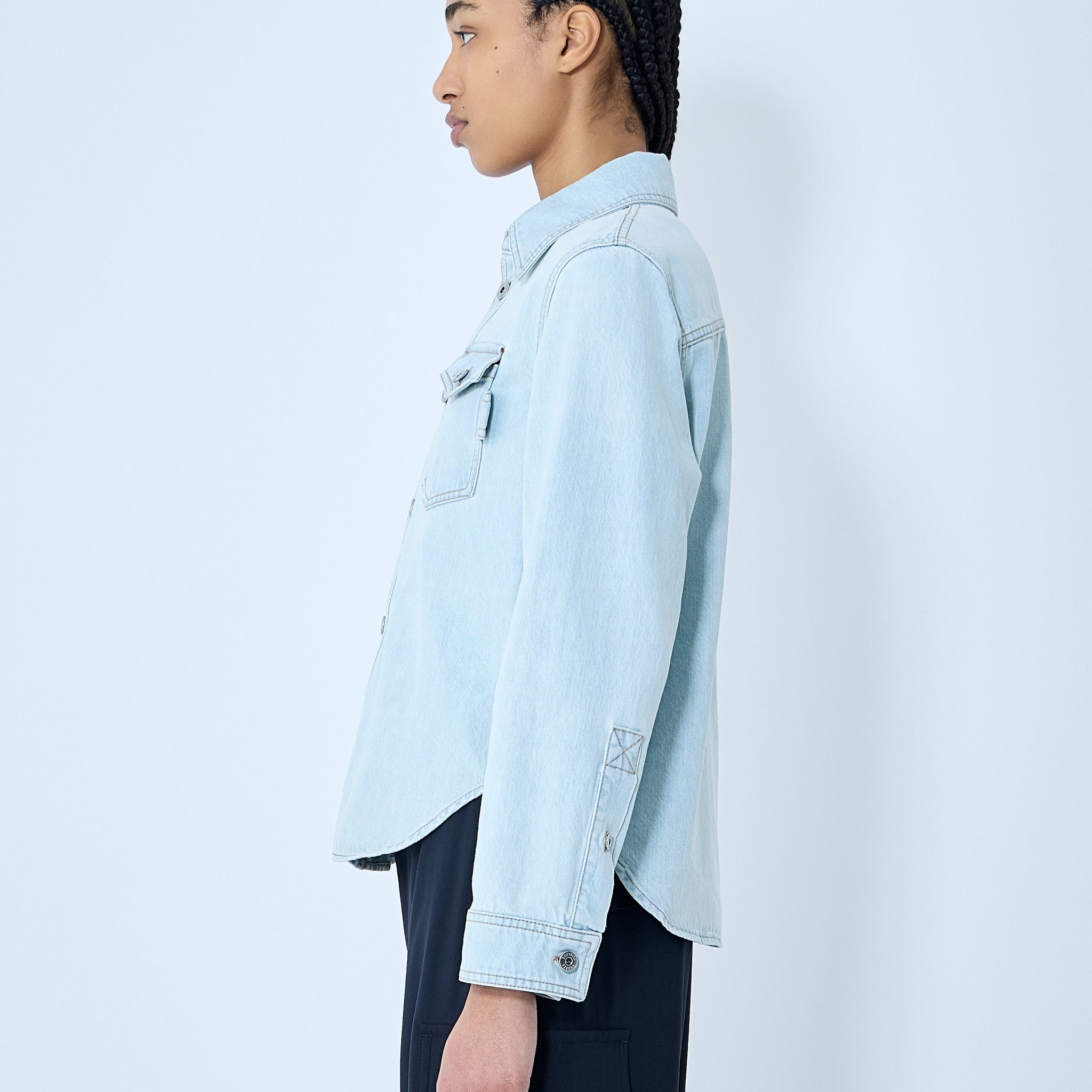 Bottega Veneta Women Extra Bleach Denim Shirt
