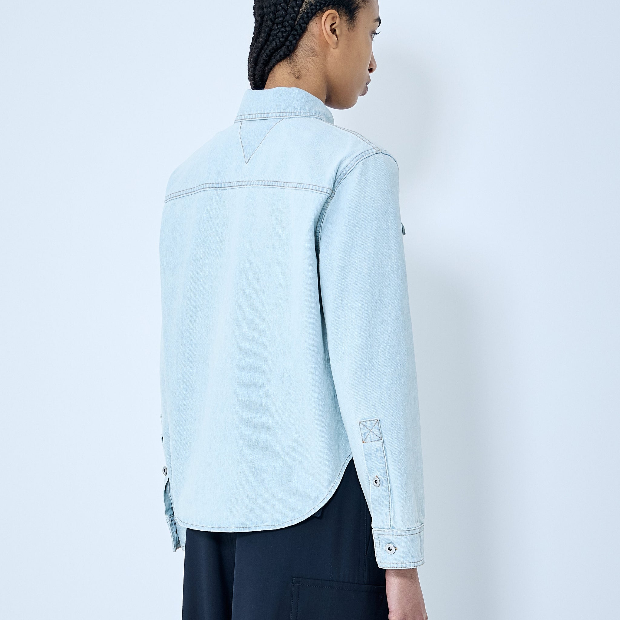 Bottega Veneta Women Extra Bleach Denim Shirt