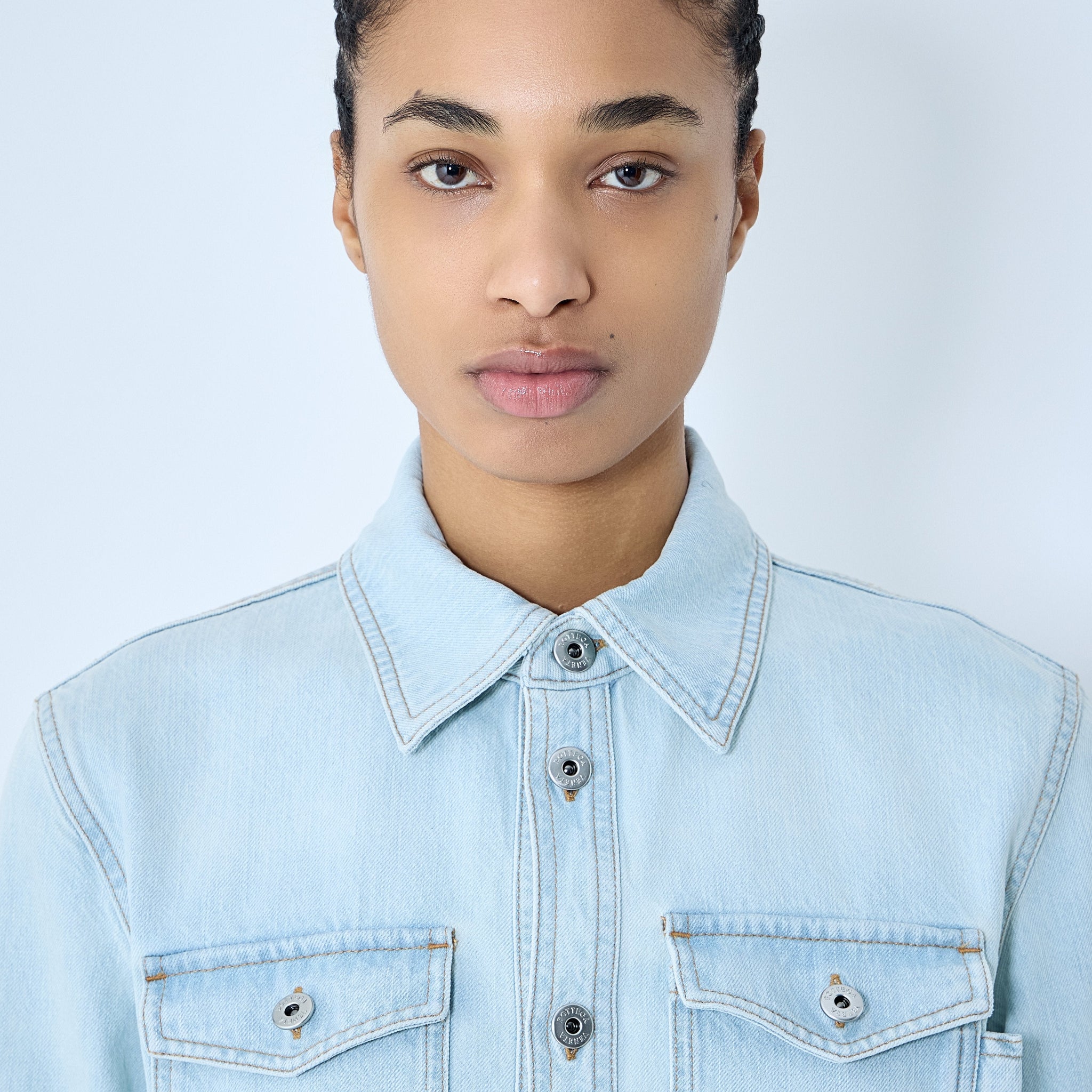 Bottega Veneta Women Extra Bleach Denim Shirt