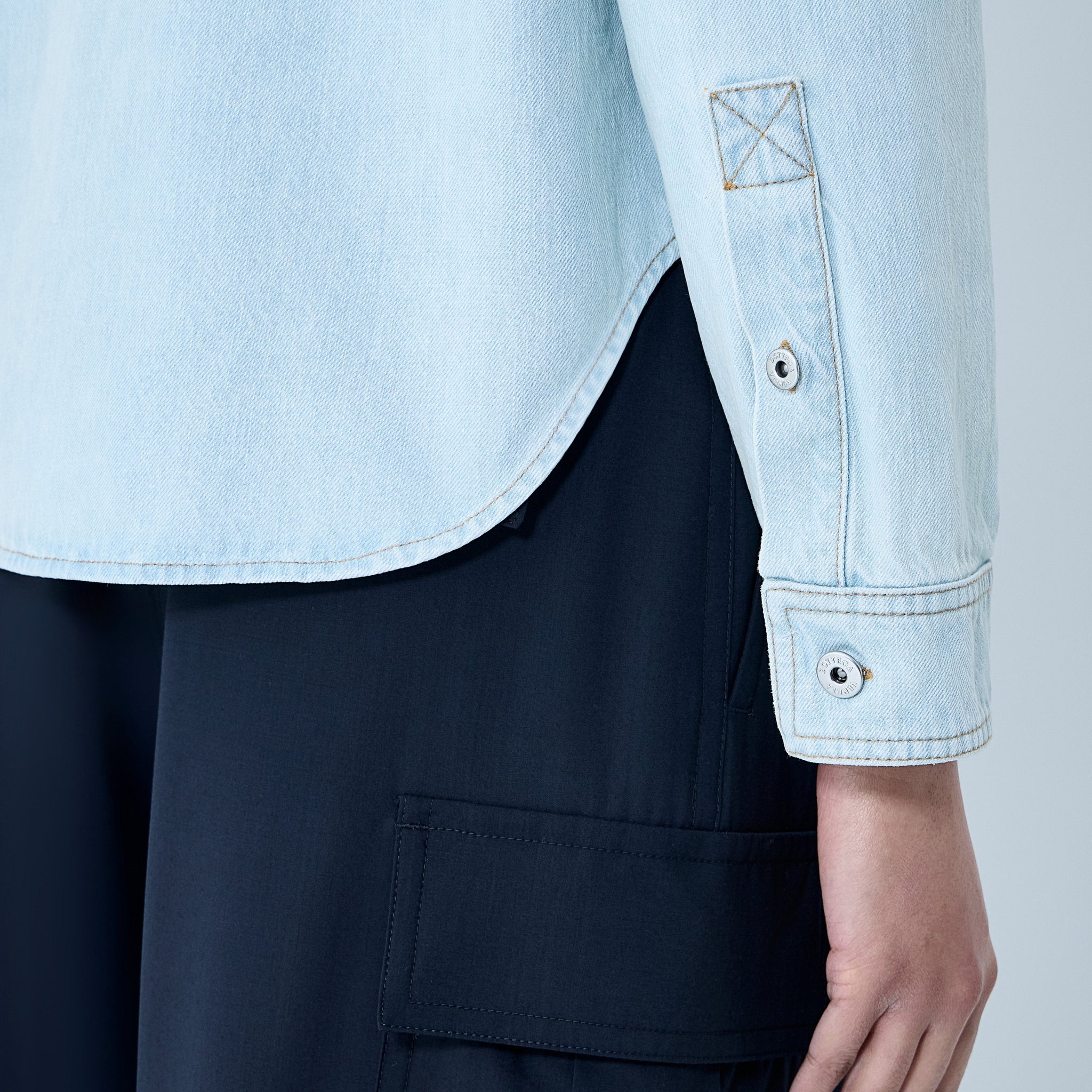 Bottega Veneta Women Extra Bleach Denim Shirt