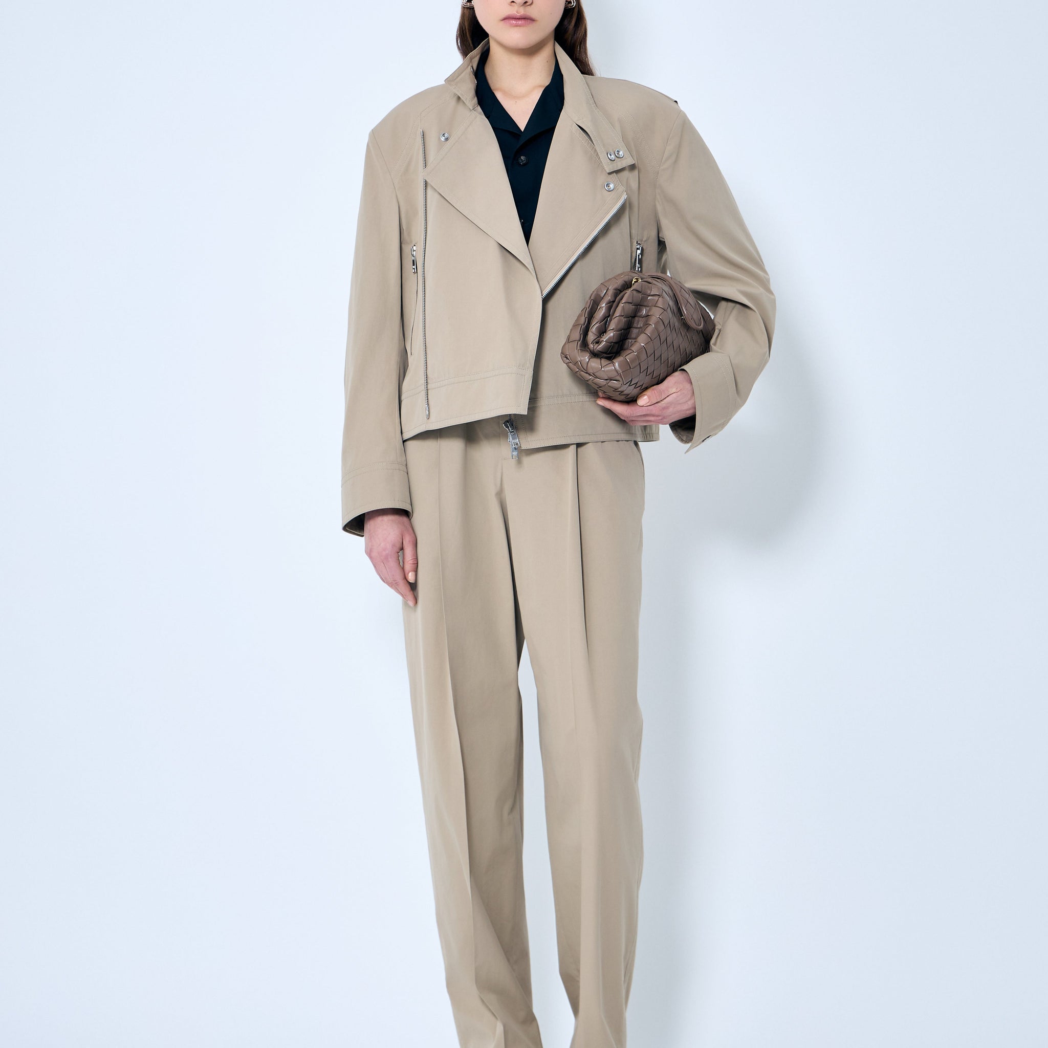 Bottega Veneta Women Compact Cotton Pants