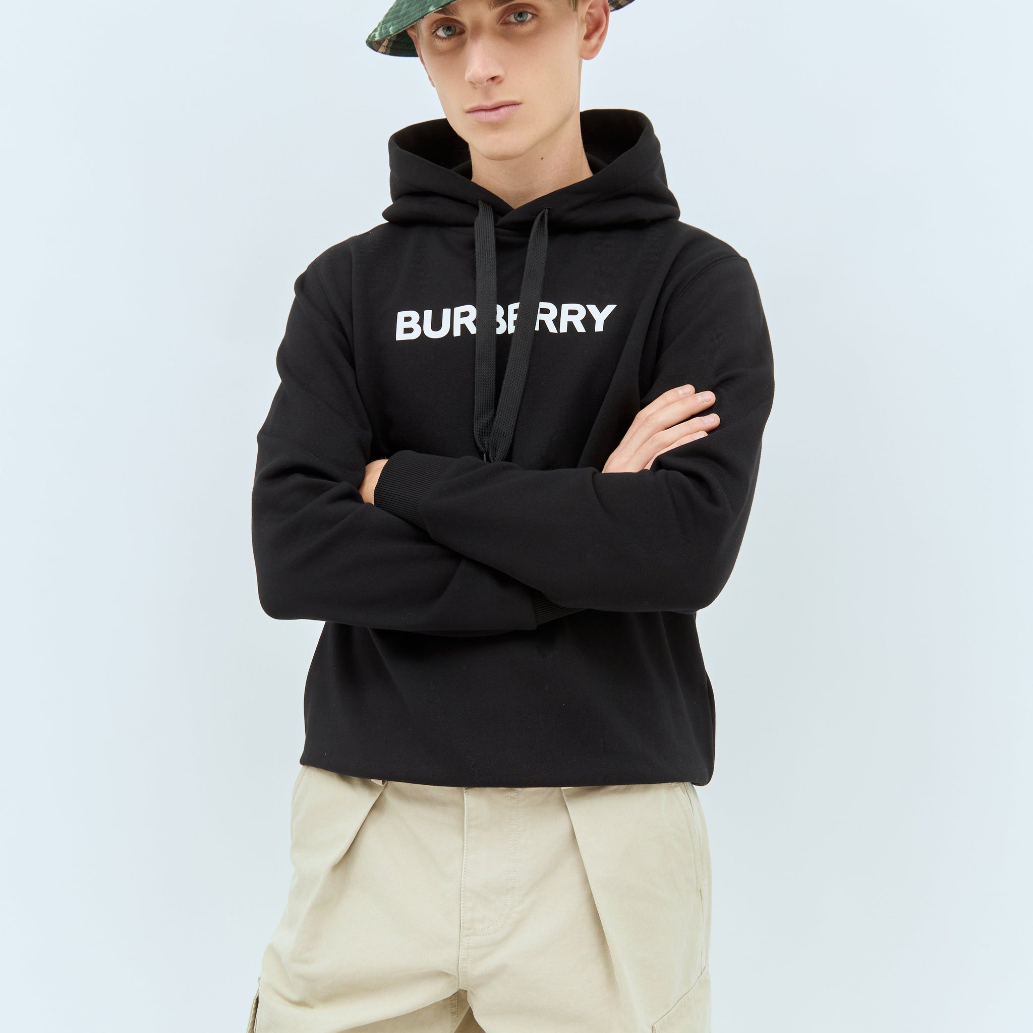 Burberry Men Rose Print Wax Bucket Hat