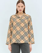 Burberry Women Check Silk Pyjama Shirt