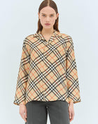Burberry Women Check Silk Pyjama Shirt
