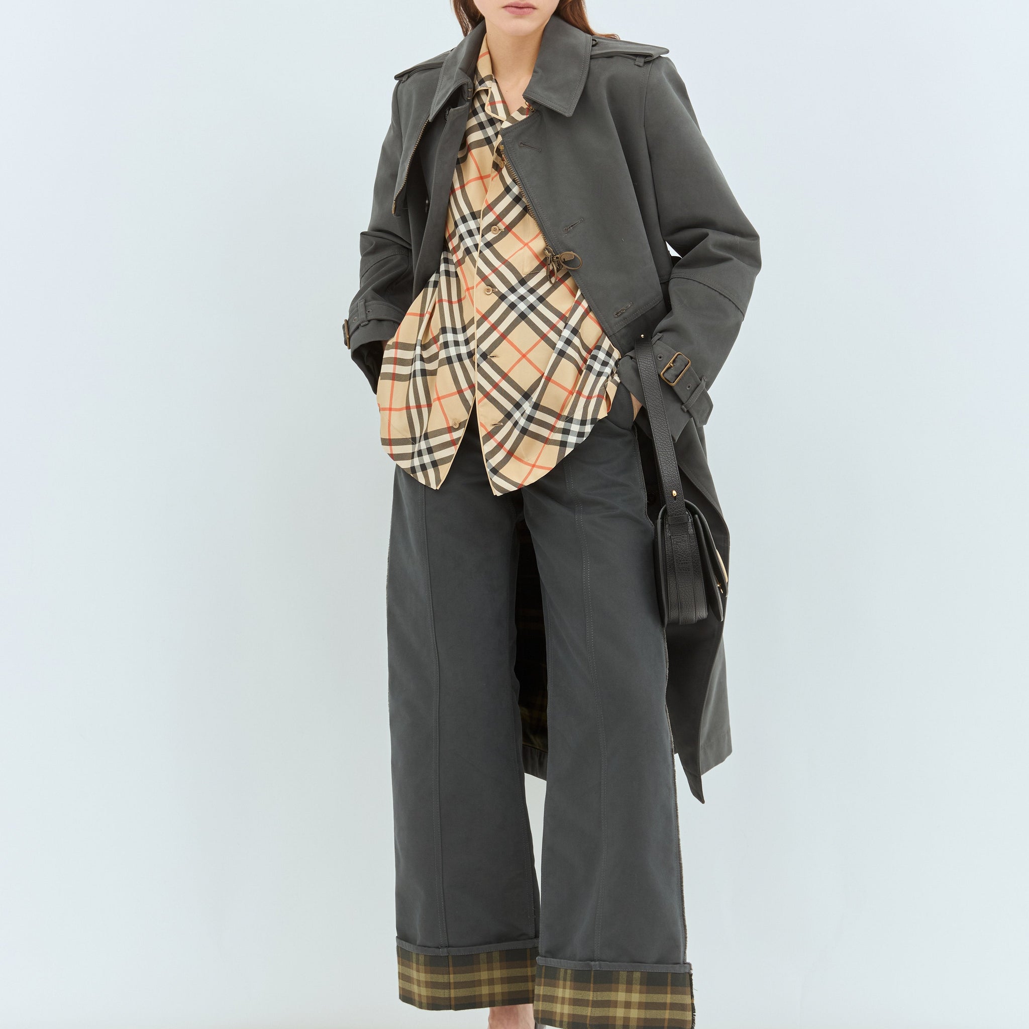 Burberry Women Check Silk Pyjama Shirt