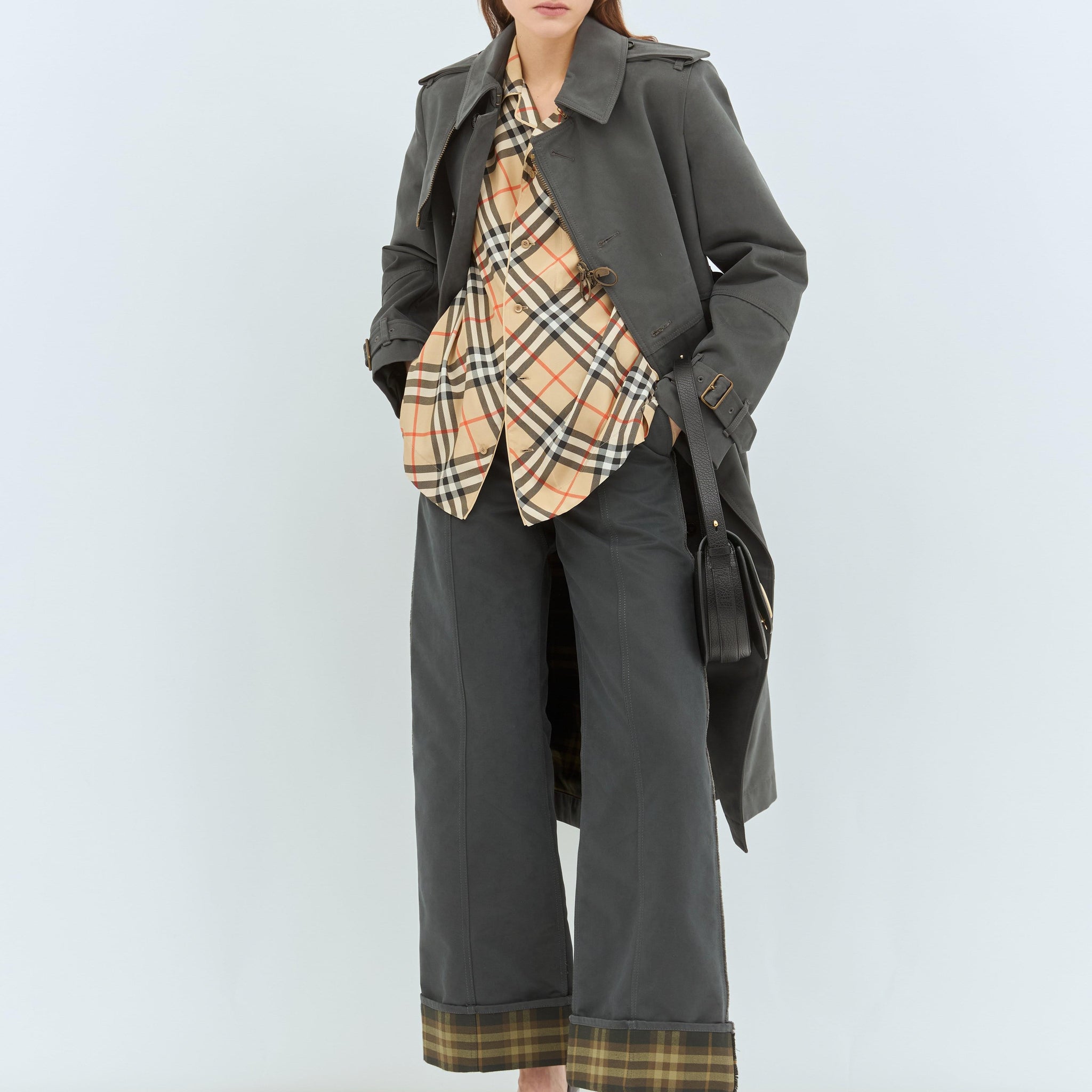 Burberry Women Check Silk Pyjama Shirt