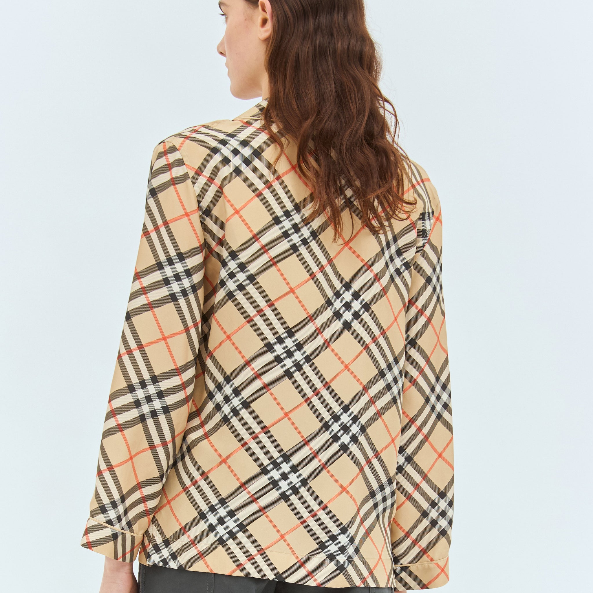 Burberry Women Check Silk Pyjama Shirt