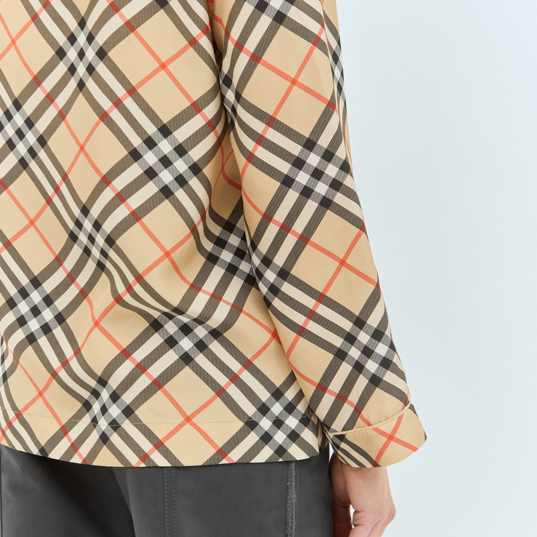 Burberry Women Check Silk Pyjama Shirt