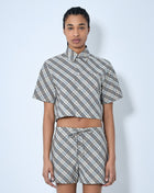 Burberry Women Crop Check Shirt