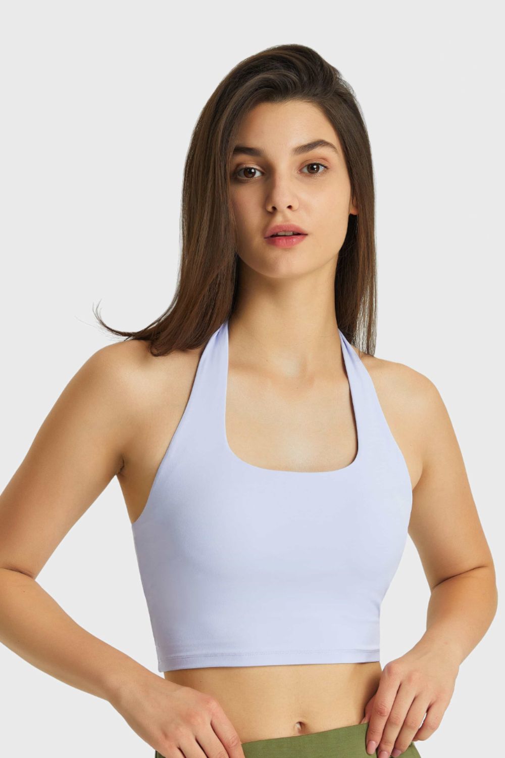 Millennia Breathable Halter Neck Sports Bra Trendsi