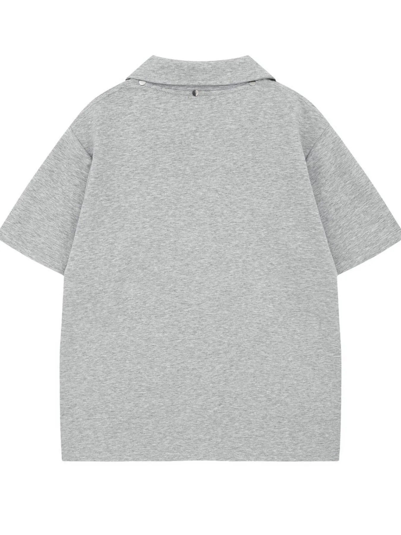 Mens Detachable Collar Comfy Polo shirts Trendsi