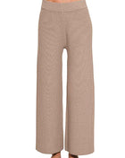 Zenana Viscose Sweater Pants COCOA Trendsi
