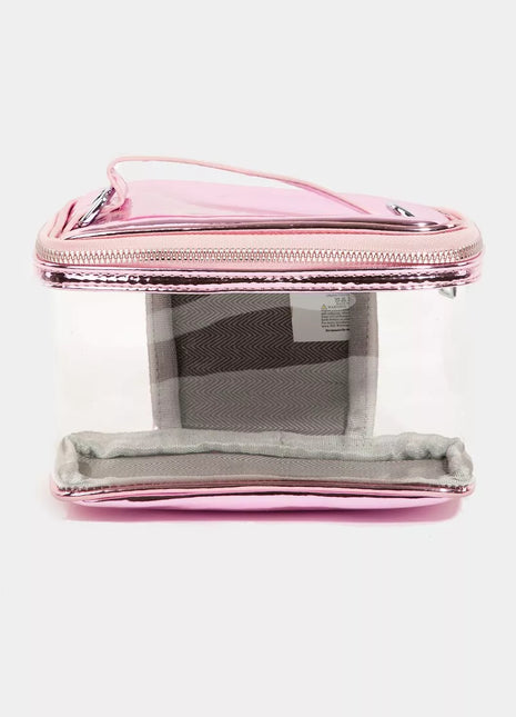 Boxy See Through Rectangle Crossbody Bag Pink one size Bag Trendsi