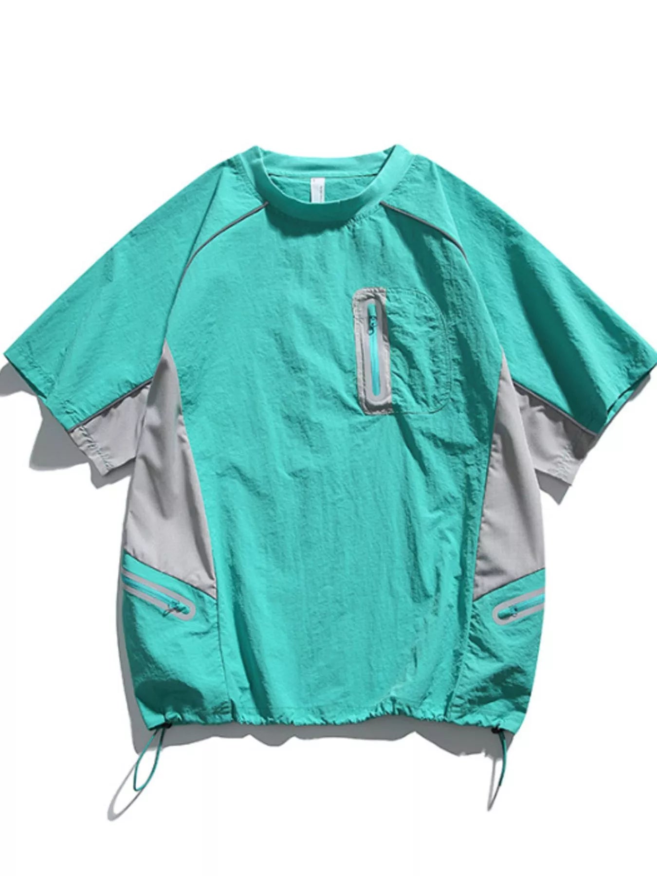 Men's Contrast Round Neck Half Sleeve Active T-Shirt Trendsi
