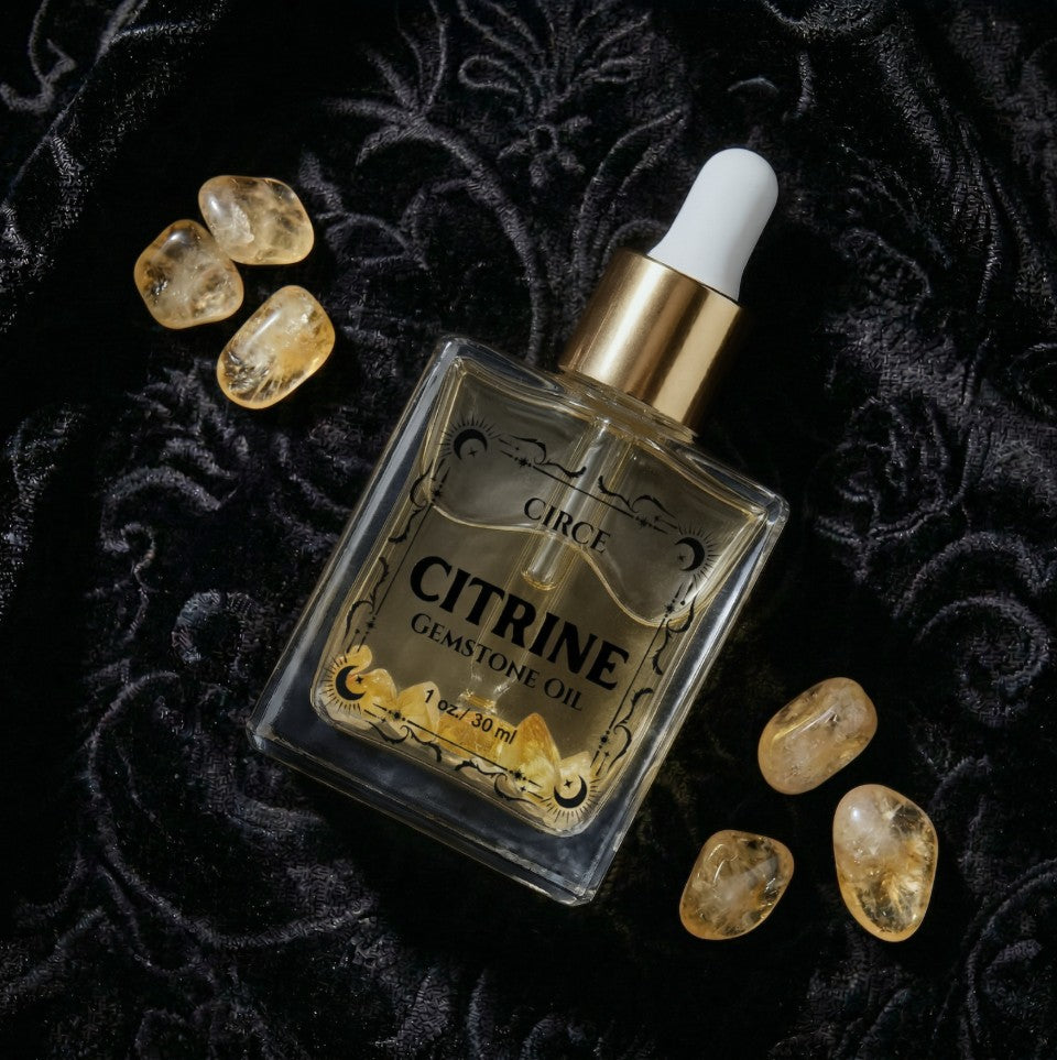 Citrine Infused Hydrating Body Oil – For Abundance & Luck | 3.4 oz