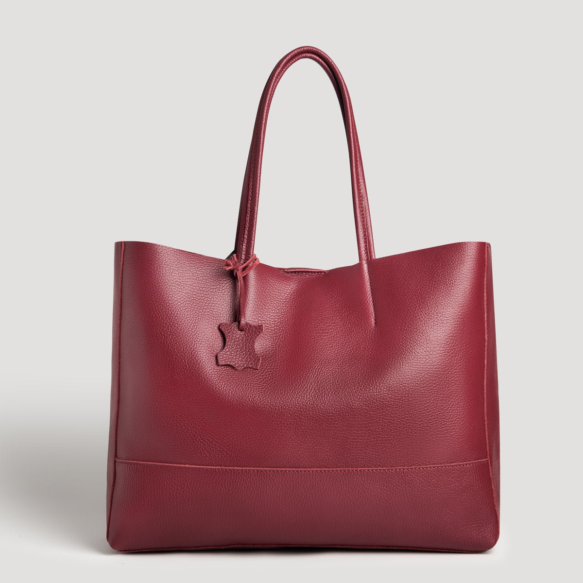 The Original Leather Tote | VERA PELLE Burgundy Bags LeatherBags B2B