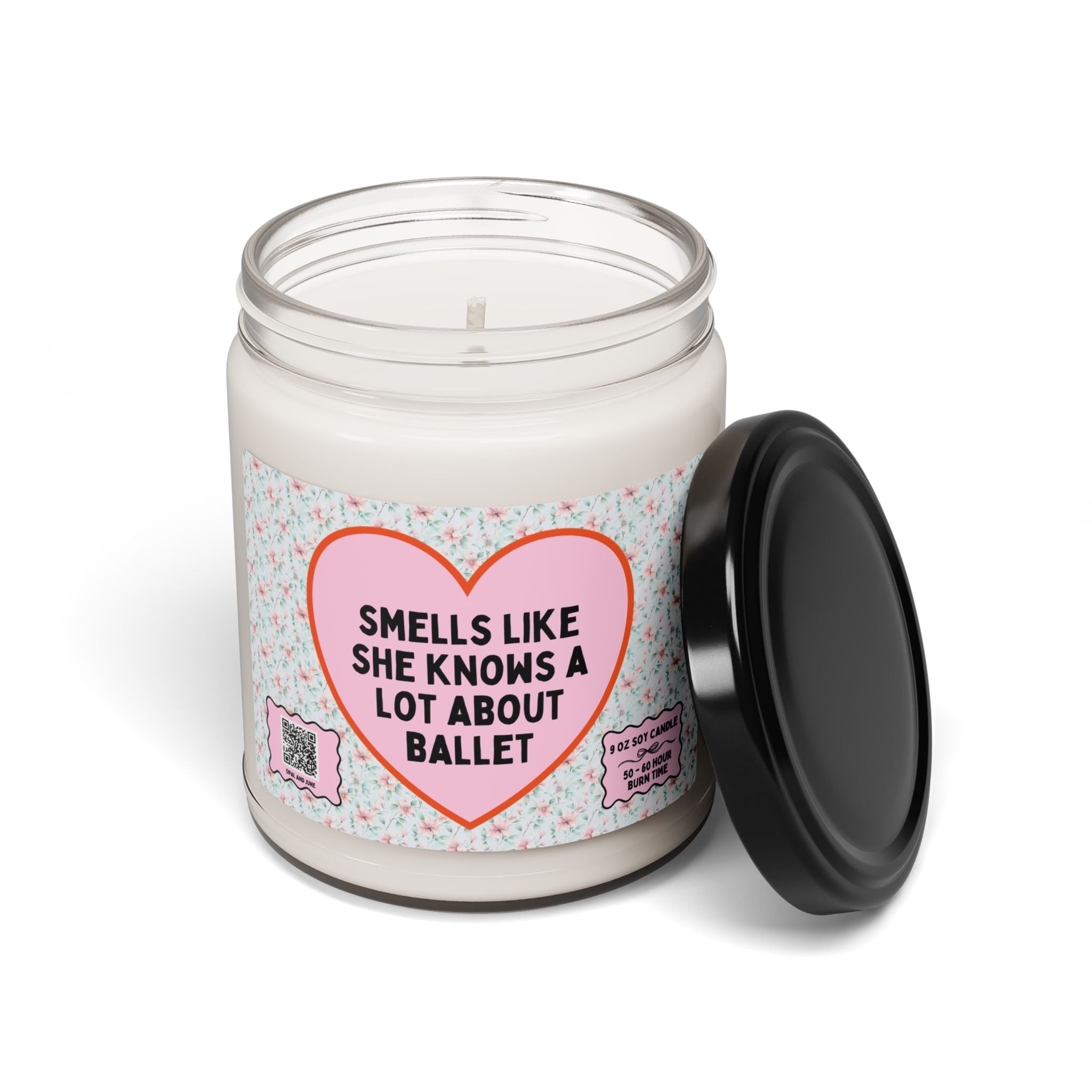 Smells Like She Knows A lot About Ballet Cute Candle Home Decor Opal and June