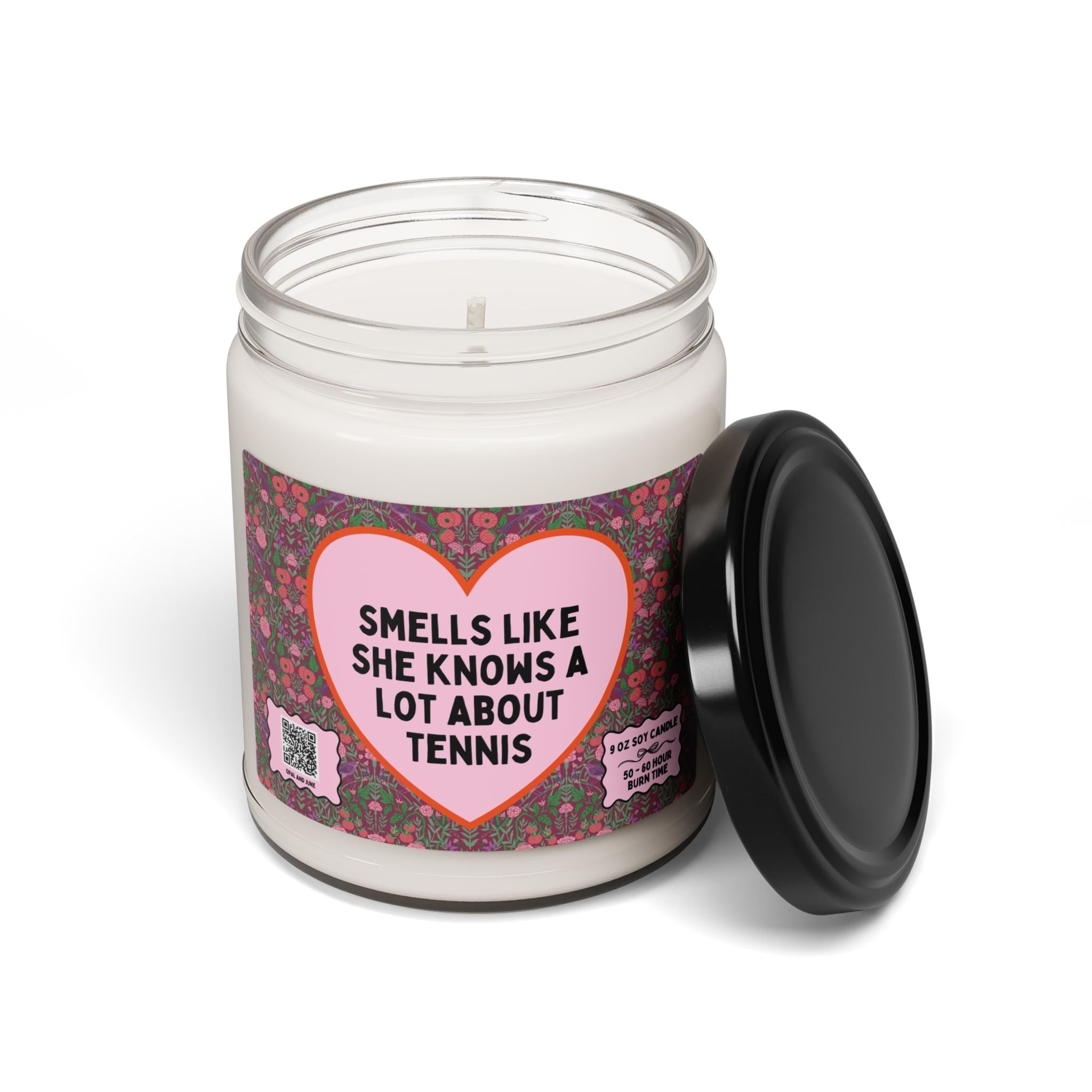 Smells Like She Knows A lot About Tennis Cute Candle Home Decor Opal and June