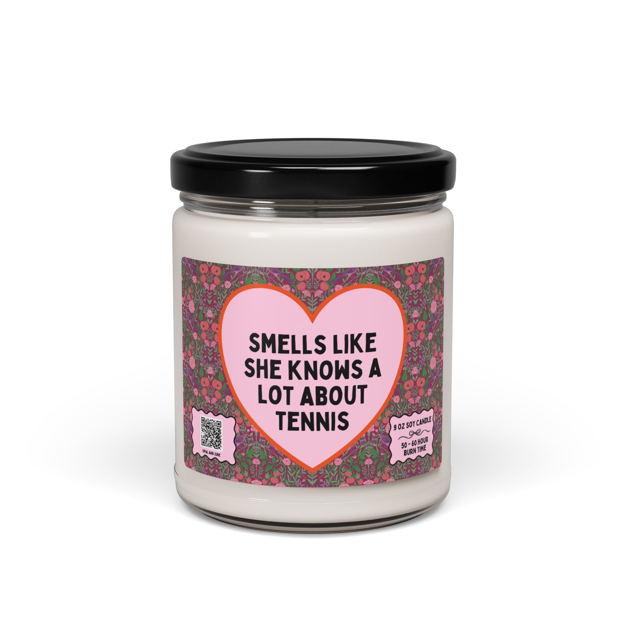 Smells Like She Knows A lot About Tennis Cute Candle 9oz Home Decor Opal and June