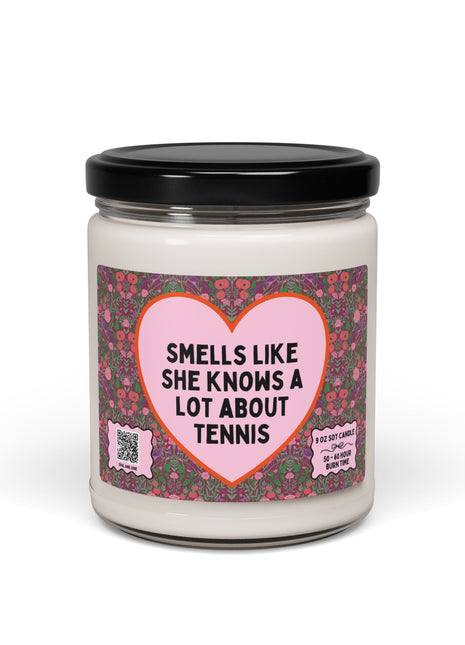 Smells Like She Knows A lot About Tennis Cute Candle 9oz Home Decor Opal and June