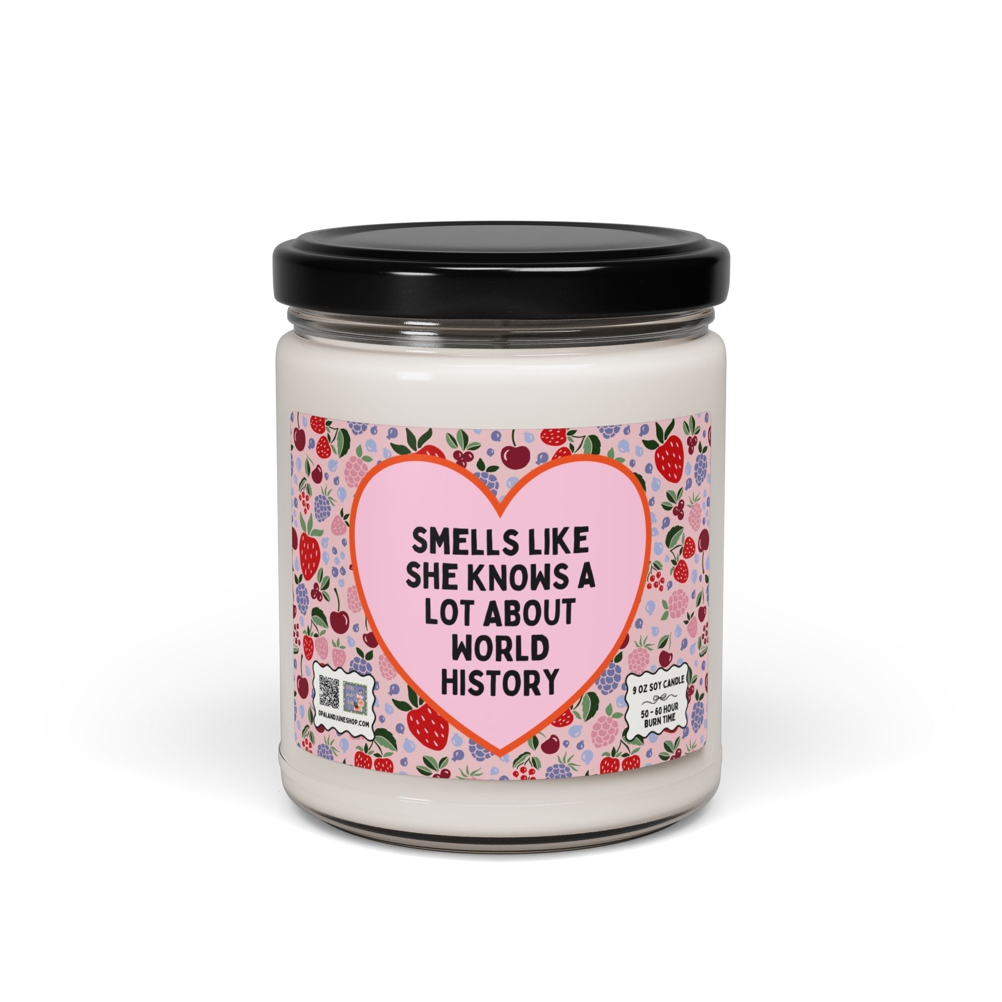 Smells Like She Knows A lot About World History Candle 9oz Home Decor Opal and June
