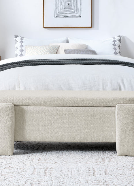 Linen Upholstered Lift Up Bench 51.4"