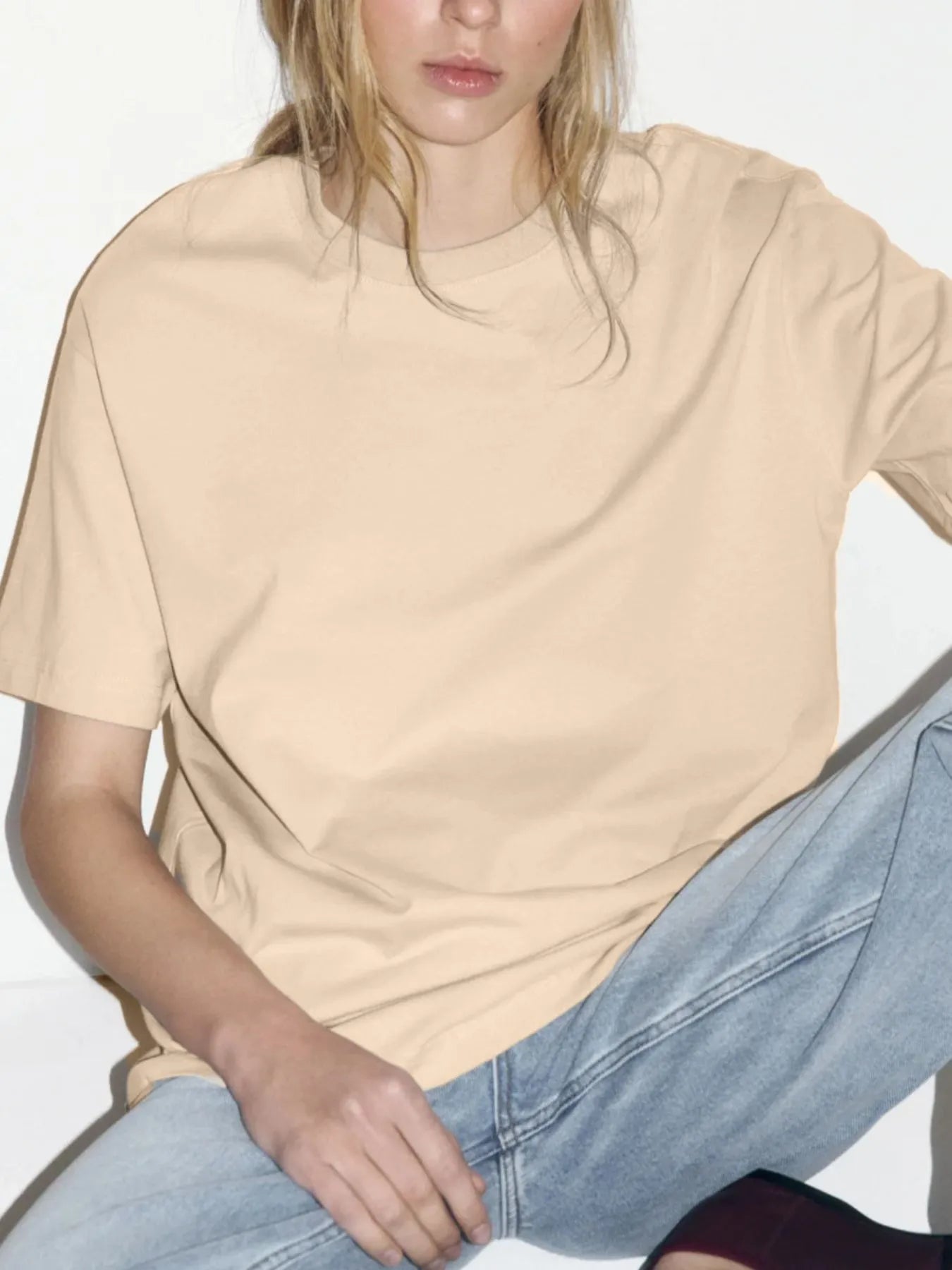 Oversized Drop Sleeve Tee Trendsi