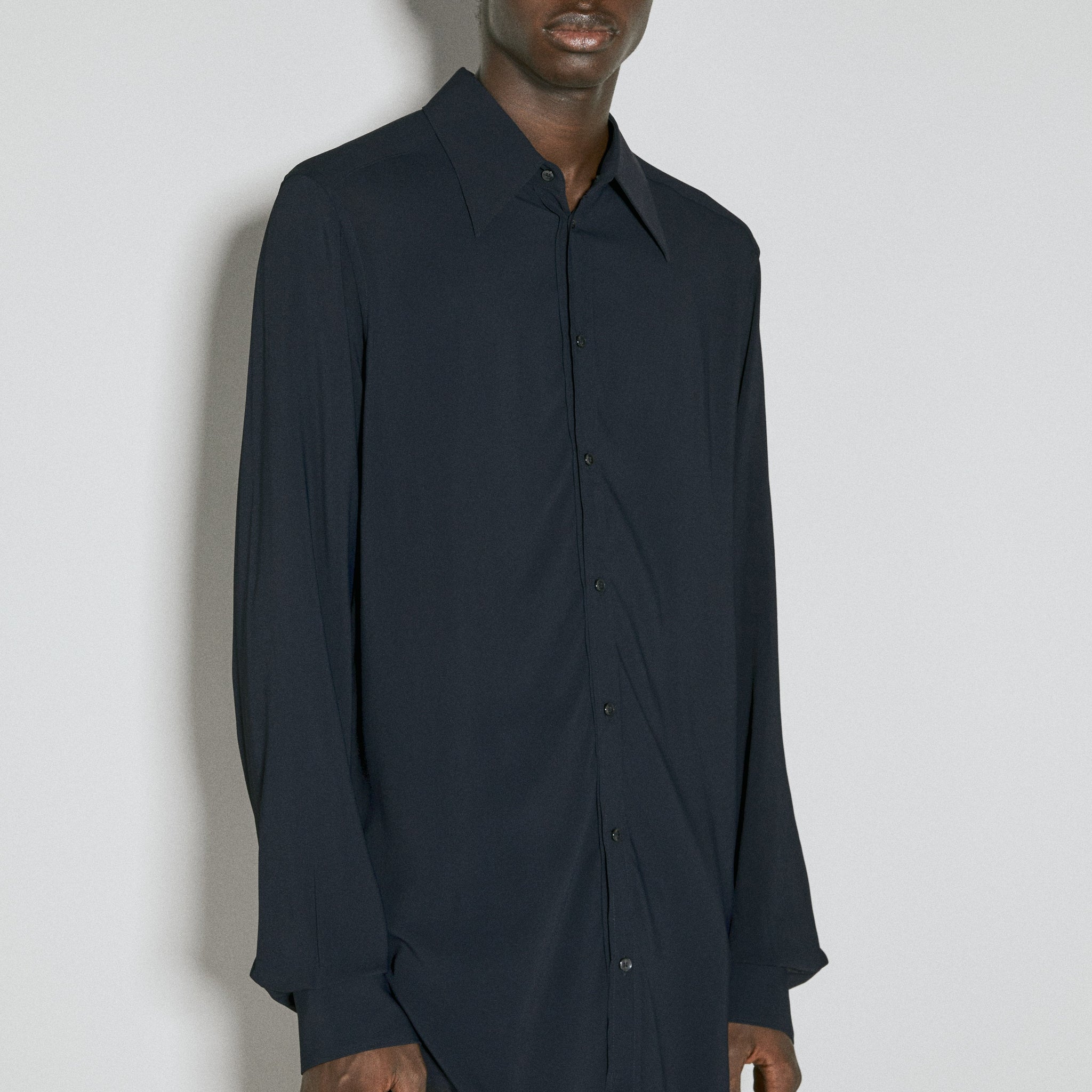 Dolce & Gabbana Men Martini Fit Stretch Charmeuse Shirt