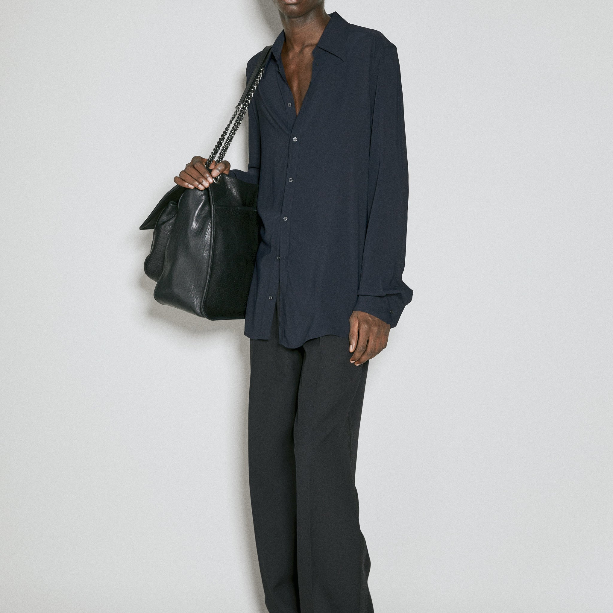Dolce & Gabbana Men Martini Fit Stretch Charmeuse Shirt